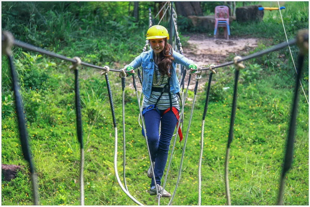กิจกรรม Treetop สะพานเชือกกลางธรรมชาติในรีสอร์ท